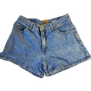 PARIS BLUES EXPERIENCE blue Denim Shorts Sz 7 2.5" Inseam Vintage 90s USA made